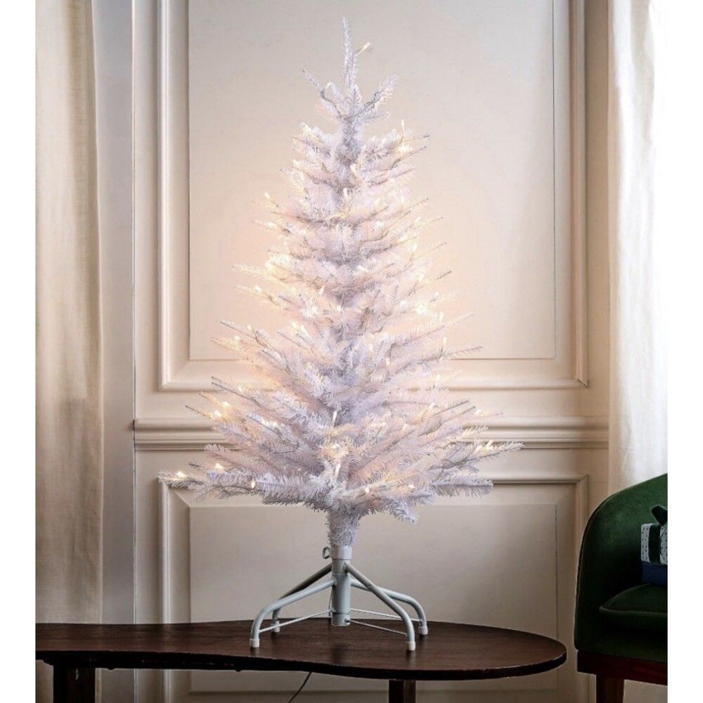 Bethlehem Lights 3.5' Indoor/Outdoor Mini Tree w/ 4-in-1 LEDs - White